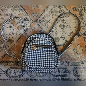 Houndstooth mini backpack